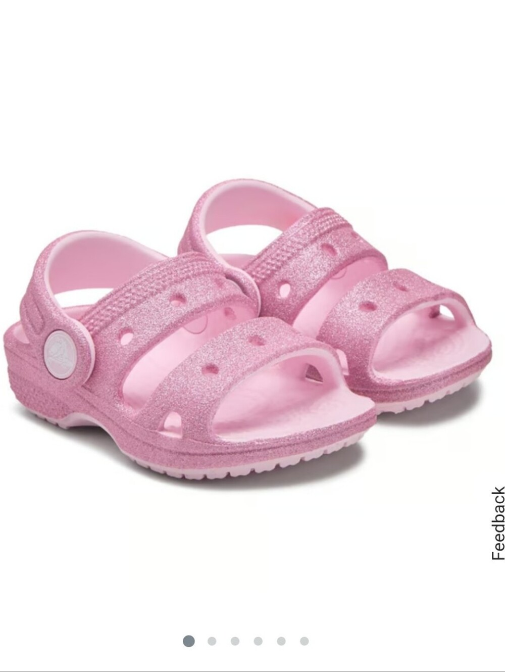 Crocs Kids' Glitter Sandals - Pink
